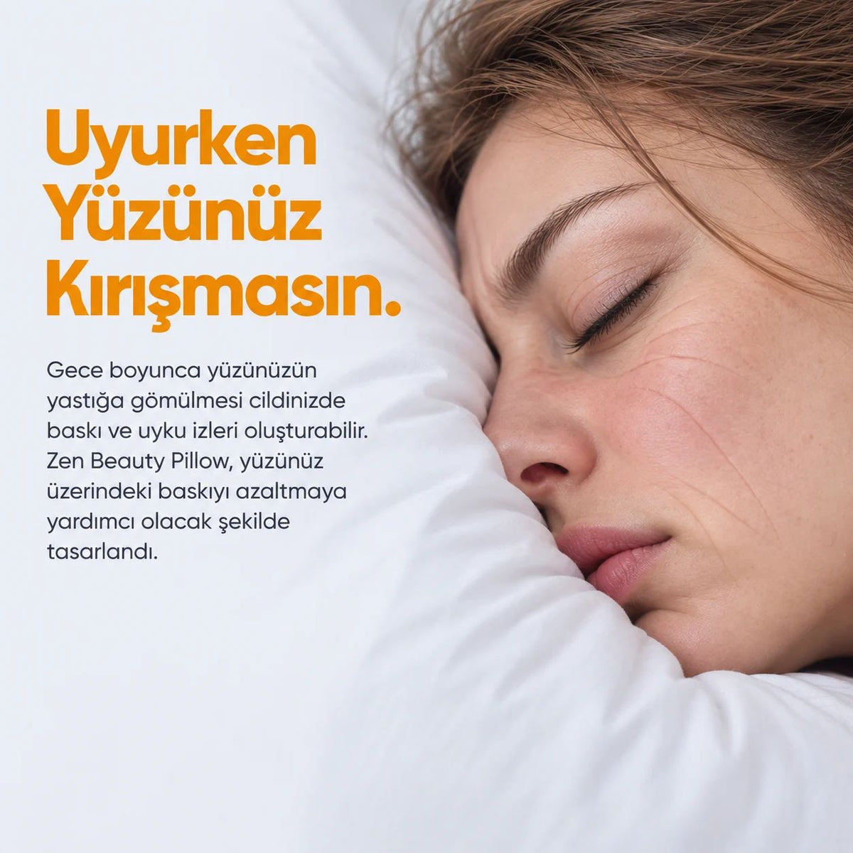 Zen Beauty Pillow - Kırışıklık ve Yüz Basısı Önleyici Ortopedik Yastık